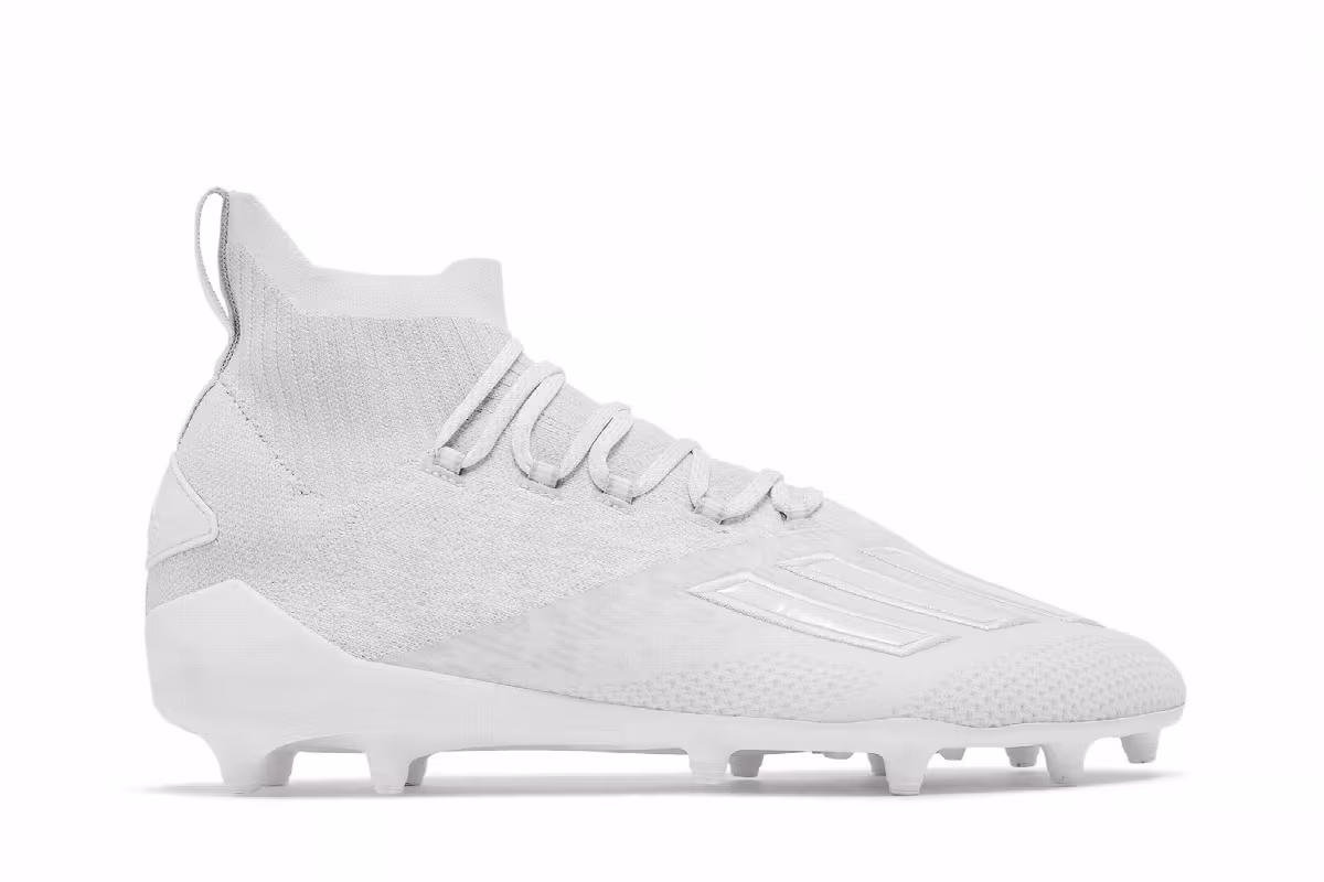 Adidas Adizero Primeknit SK Cleats White Clear Grey, view 2