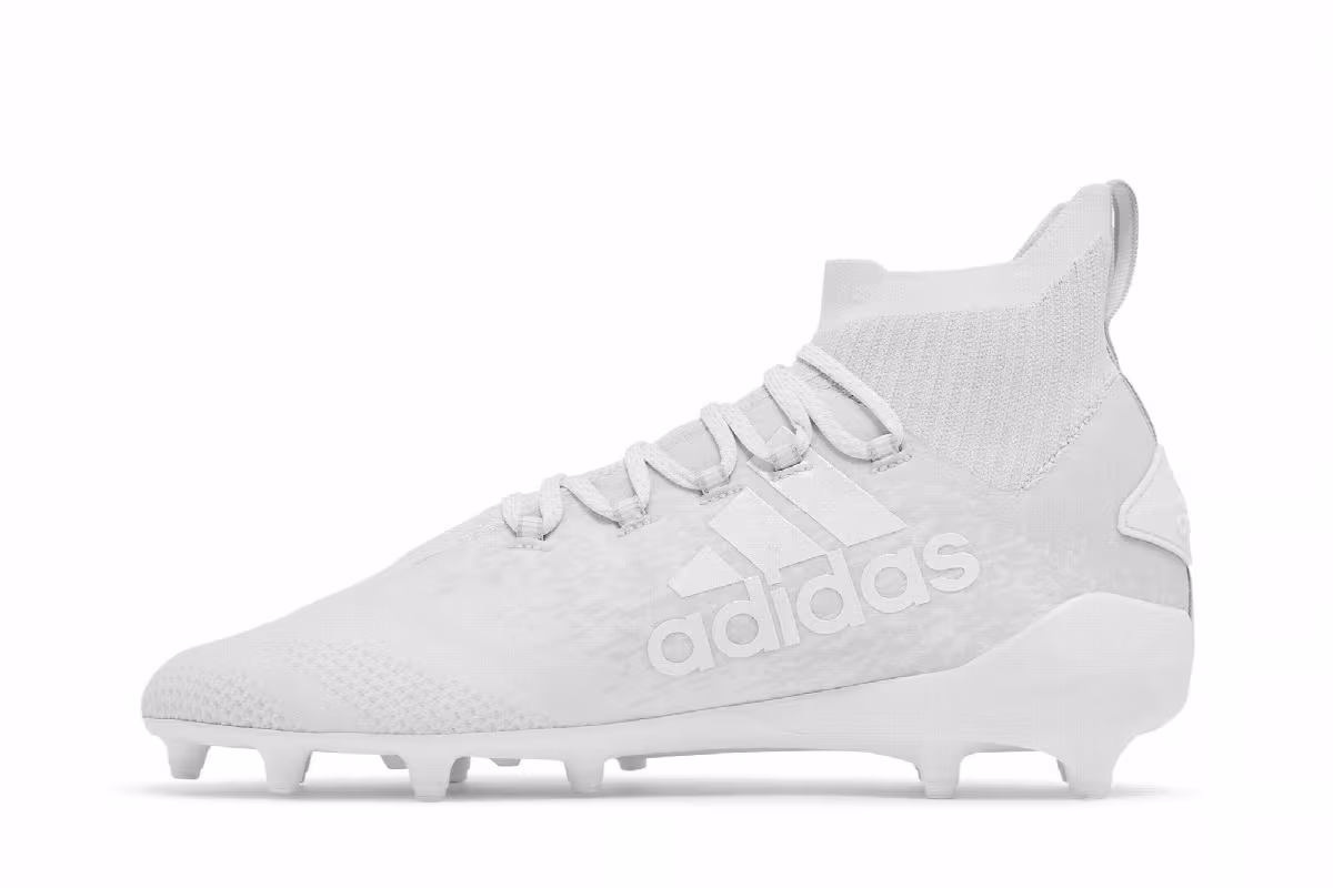 Adidas Adizero Primeknit SK Cleats White Clear Grey, view 4