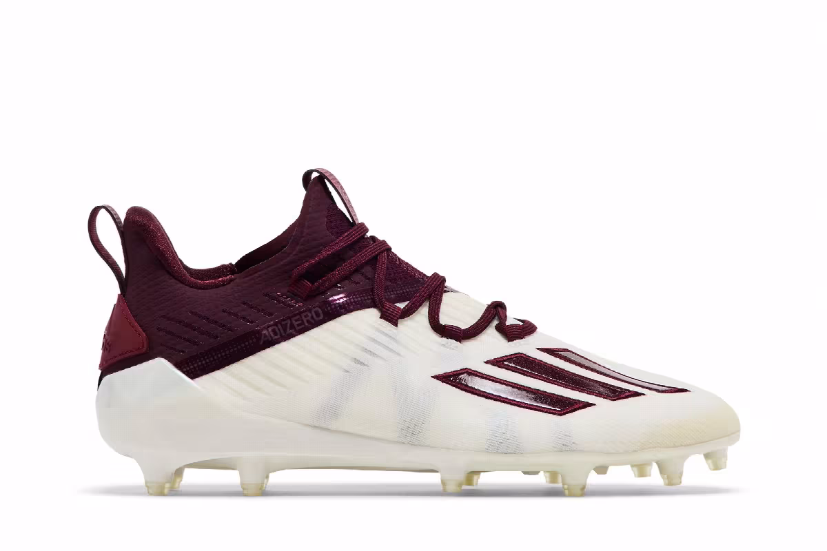 Adidas Adizero Cleat White Burgundy, view 2