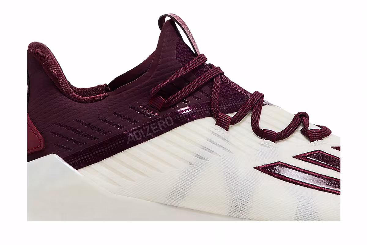 Adidas Adizero Cleat White Burgundy, view 3