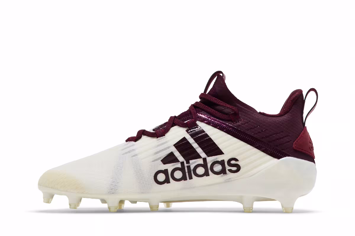 Adidas Adizero Cleat White Burgundy, view 4