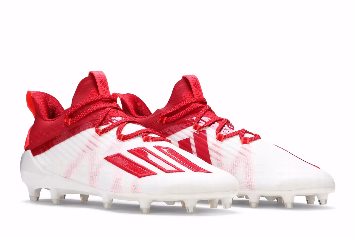 Adidas Adizero Cleat White Team Power Red, view 9