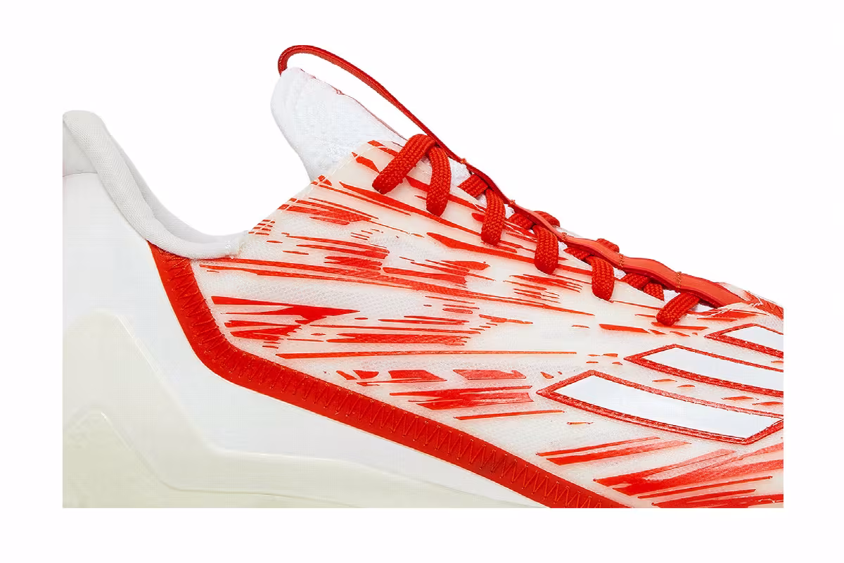 adidas Adizero Cleats White Orange, view 3
