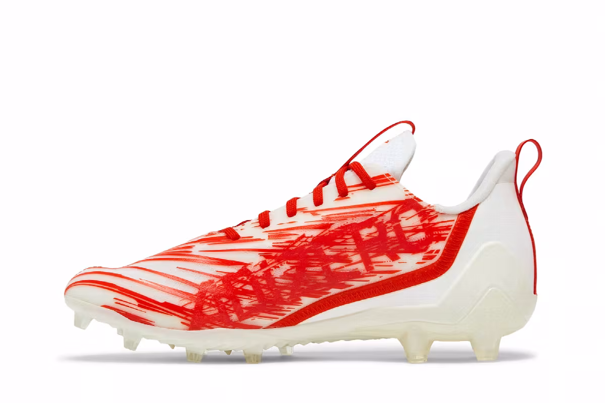 adidas Adizero Cleats White Orange, view 4