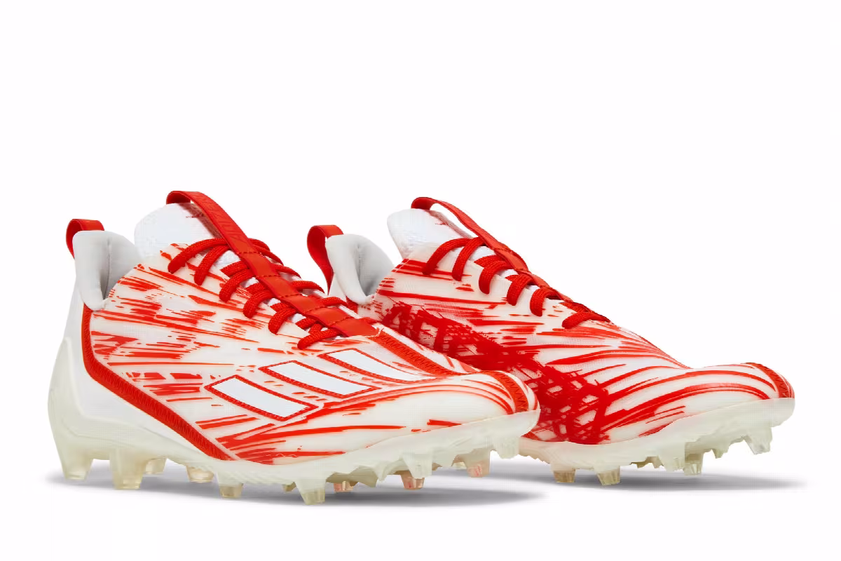 adidas Adizero Cleats White Orange, view 9