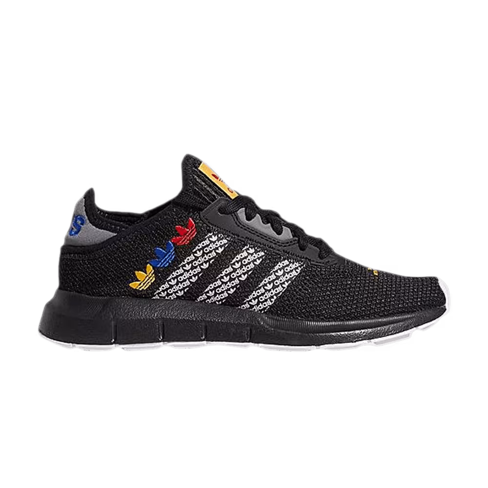 Adidas Swift Run X J Logo Print - Black
