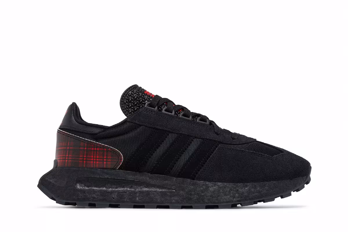 Adidas Retropy E5 Black Vivid Red Plaid, view 2