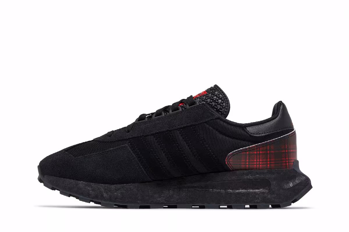 Adidas Retropy E5 Black Vivid Red Plaid, view 4