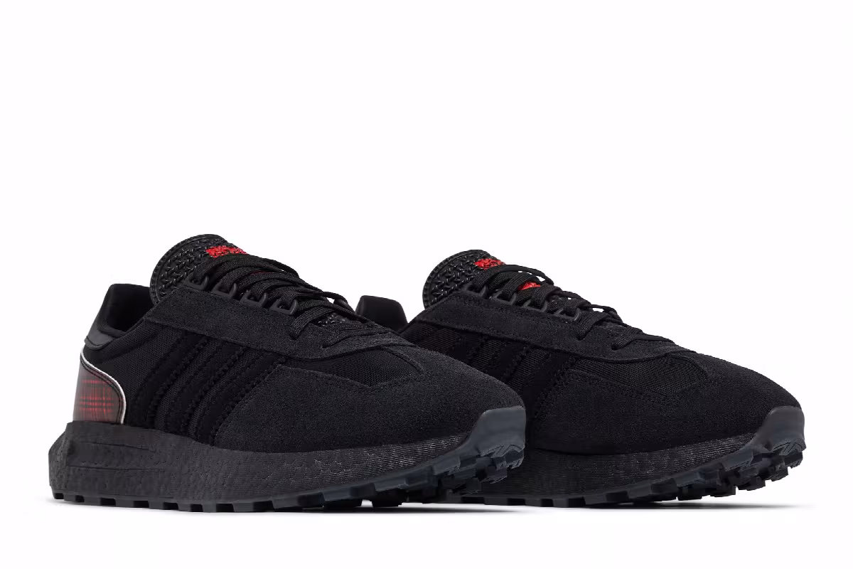 Adidas Retropy E5 Black Vivid Red Plaid, view 9