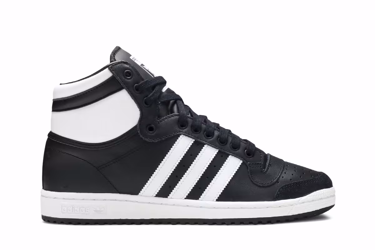 adidas Top Ten High Black White, view 2