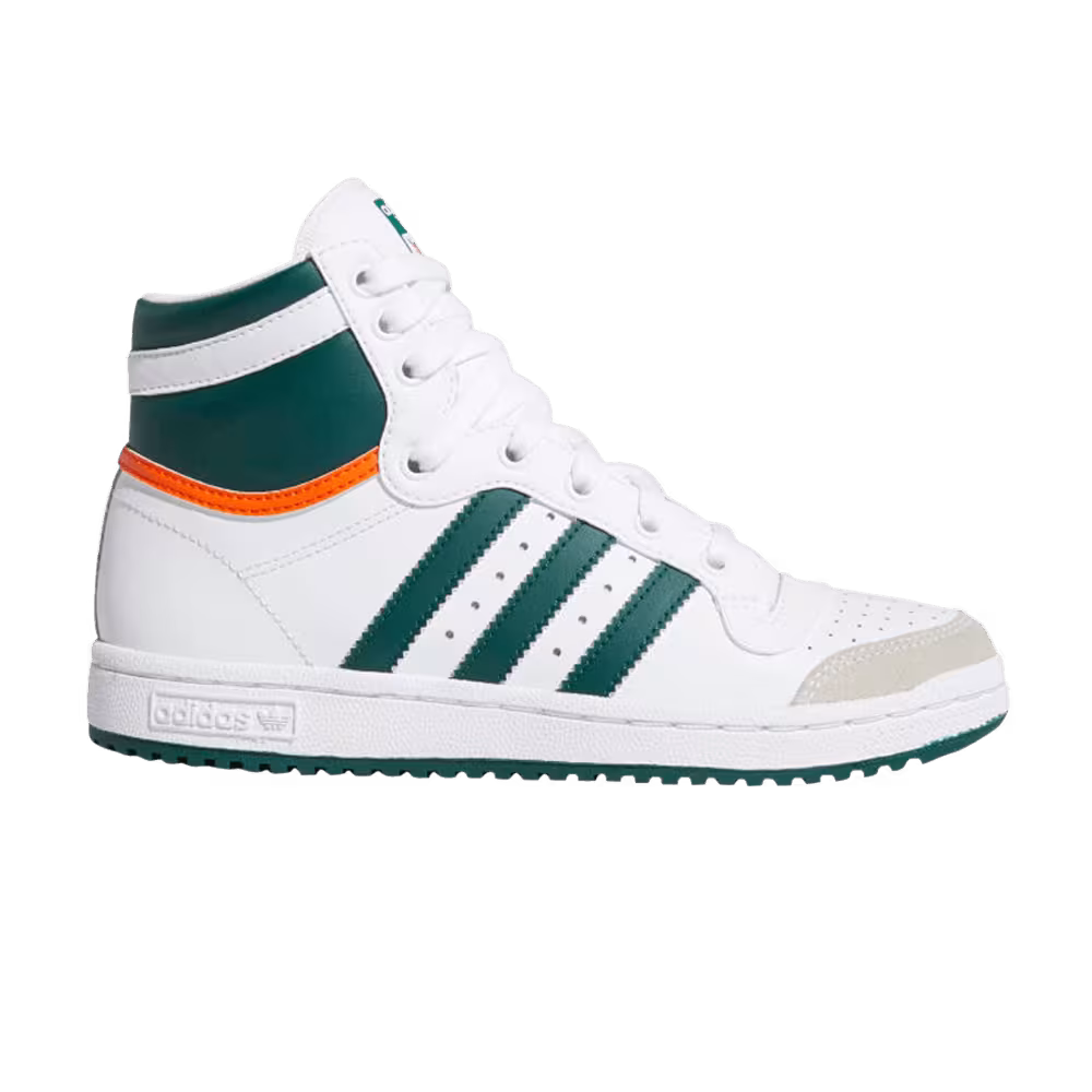 Adidas Top Ten High J White Collegiate Green
