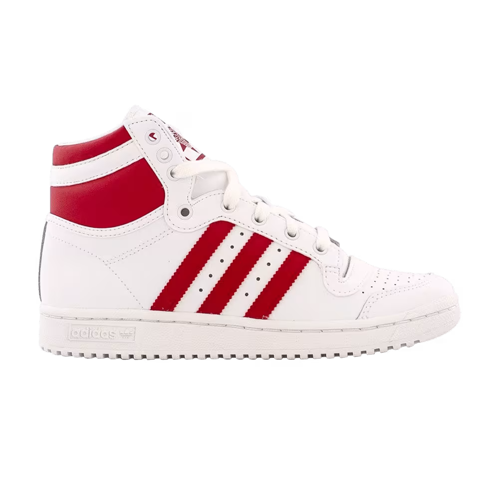 Adidas Top Ten High Big Kid White Power Red