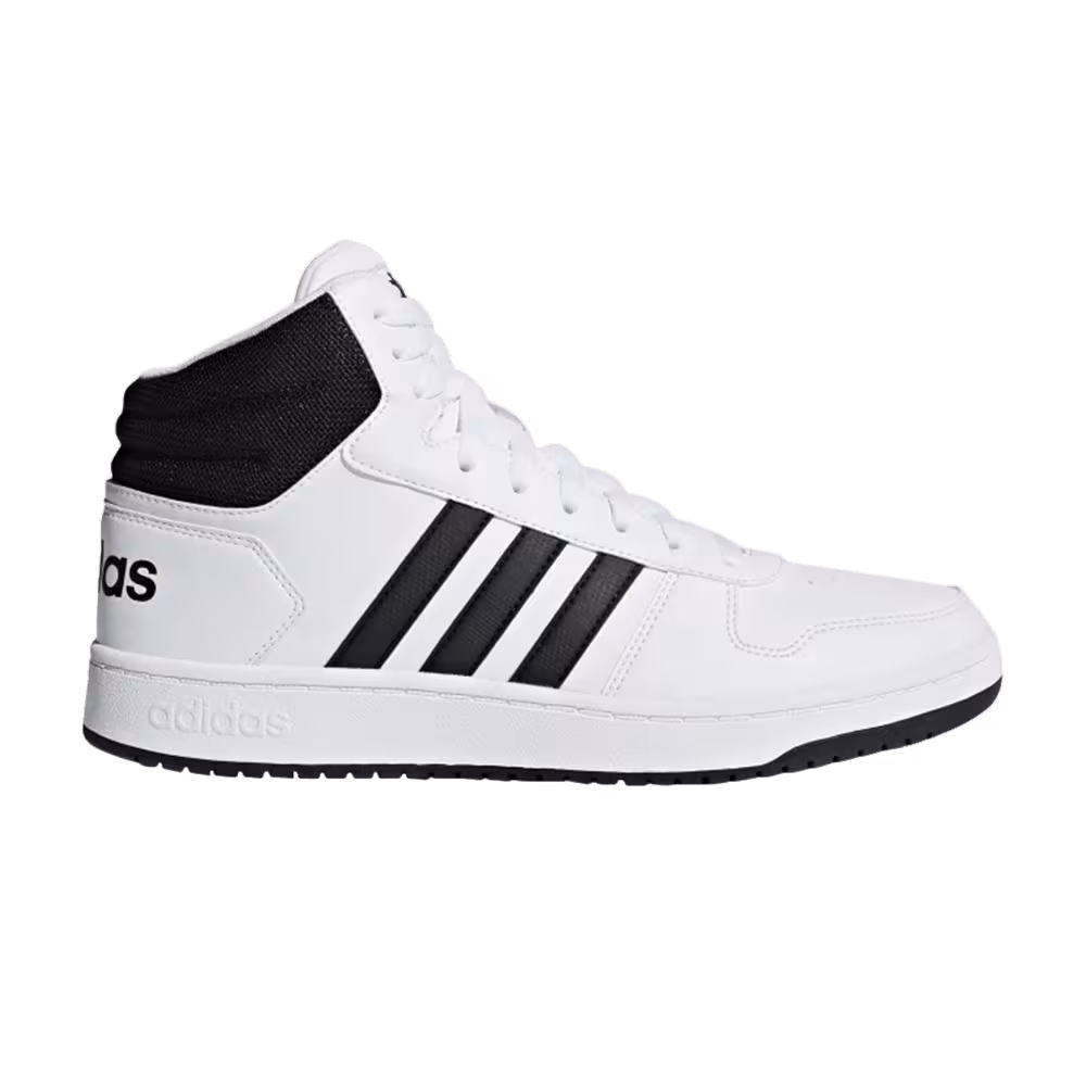 Adidas Hoops 2.0 Mid White Black