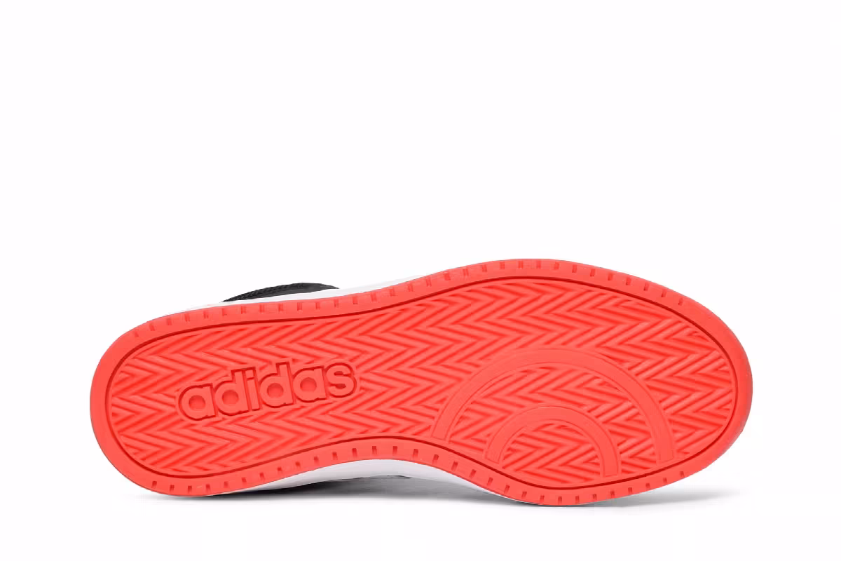 Adidas Hoops 2.0 Mid J Black Hi-Res Red, view 5