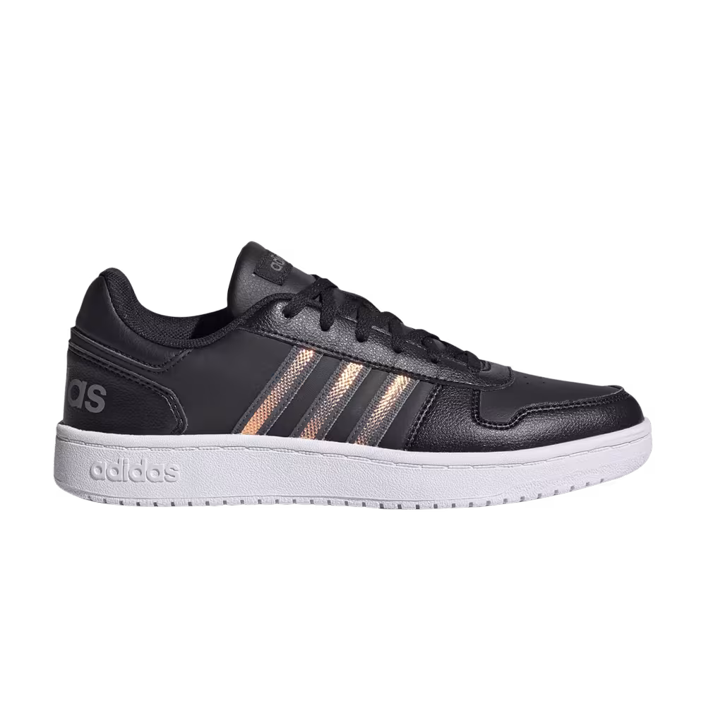 Adidas Women's Hoops 2.0 Black Tactile Gold Metallic