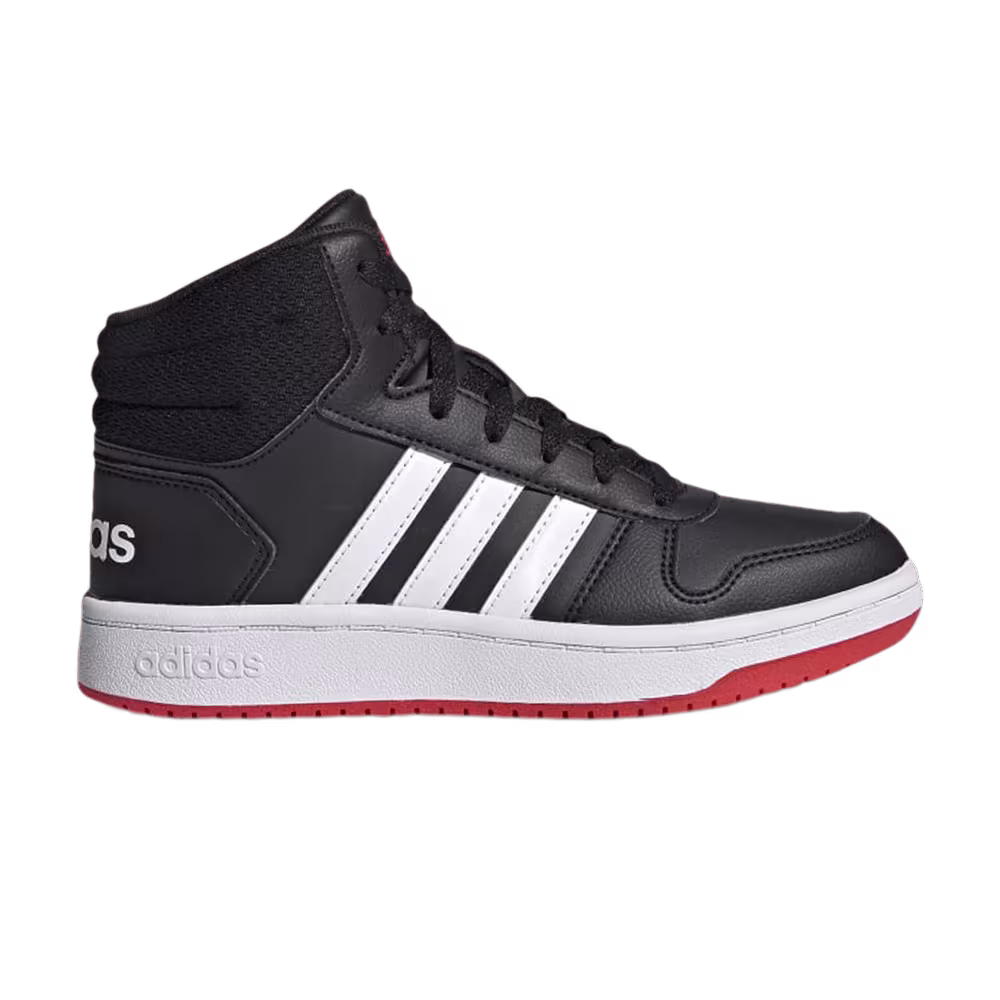 Adidas Hoops 2.0 Mid J Black Vivid Red