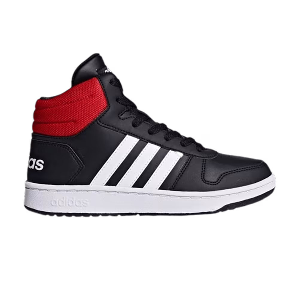 Adidas Hoops 2.0 Mid J Black Scarlet