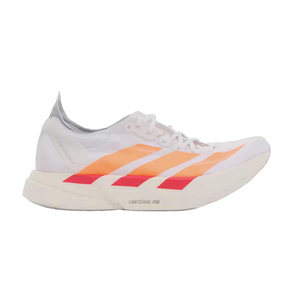 adidas Adizero Adios Pro 4 White Lucid Orange