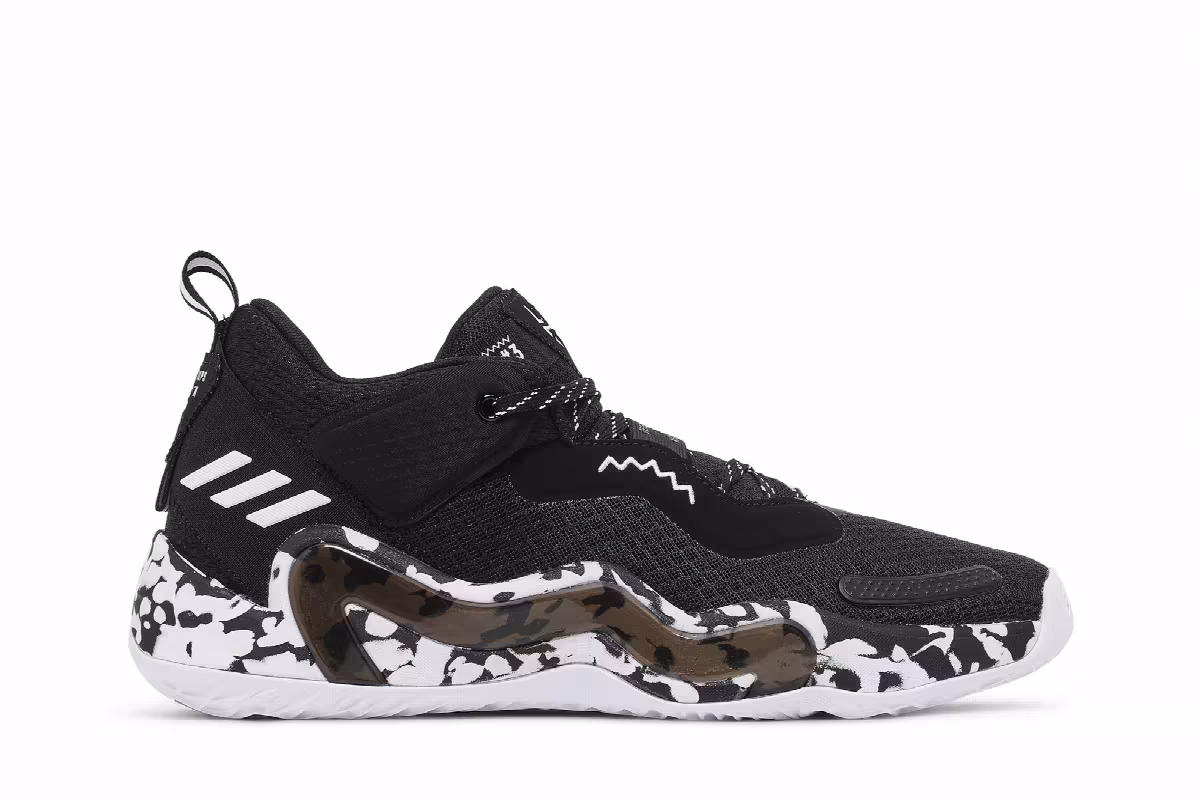 adidas D.O.N. Issue #3 Paint Smudge - Black, view 2