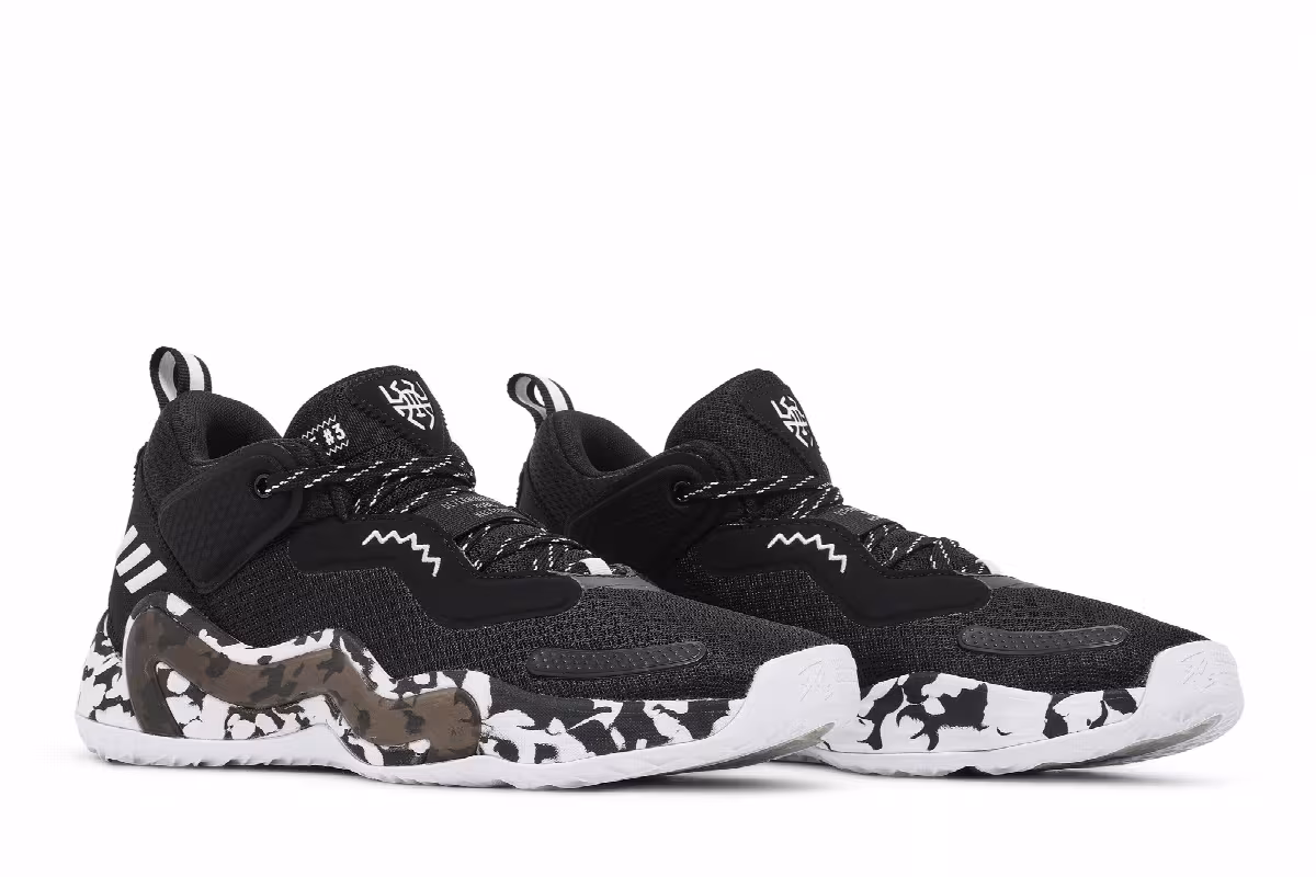 adidas D.O.N. Issue #3 Paint Smudge - Black, view 9