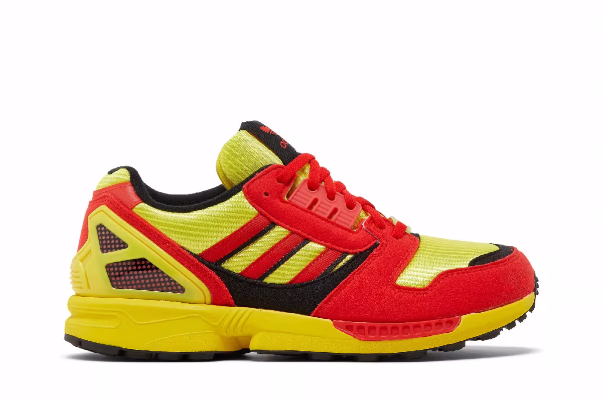 adidas ZX 8000 Bright Yellow Red, view 2