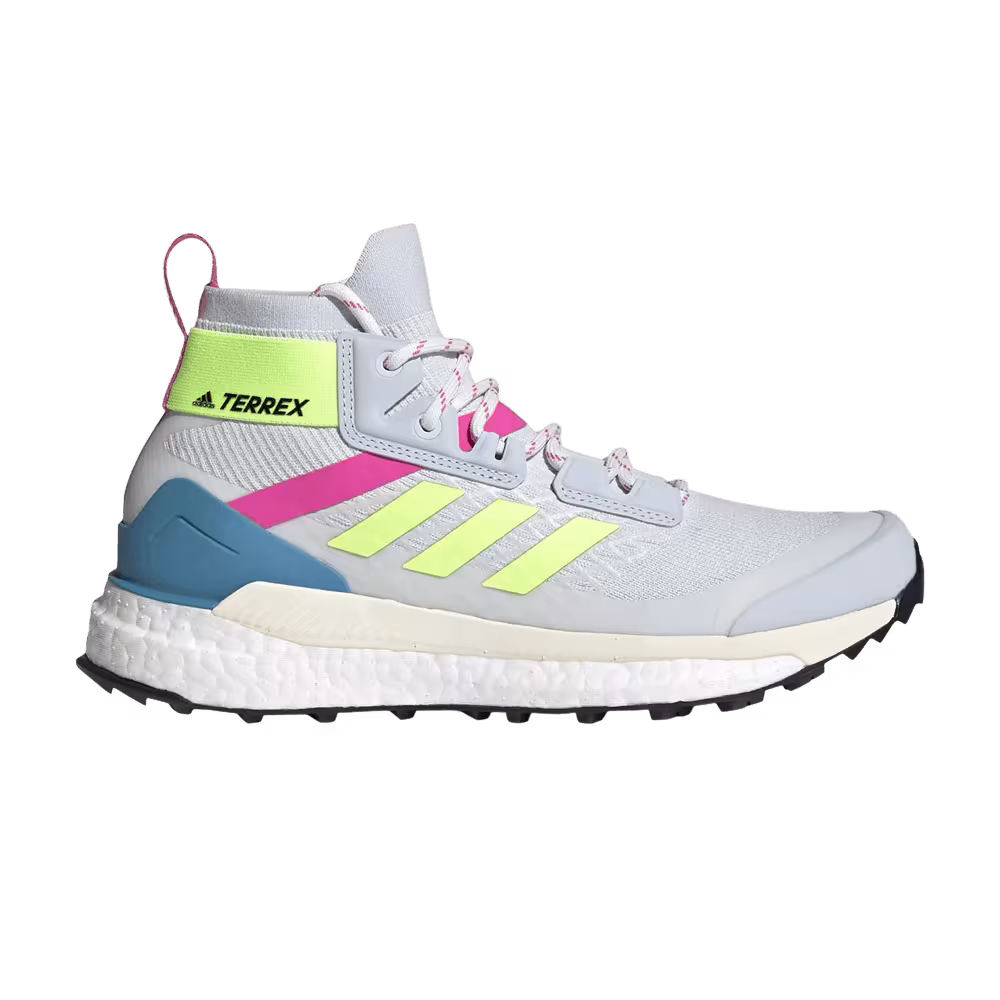 Adidas Women's Terrex Free Hiker Primeblue Halo Blue Yellow Screaming Pink