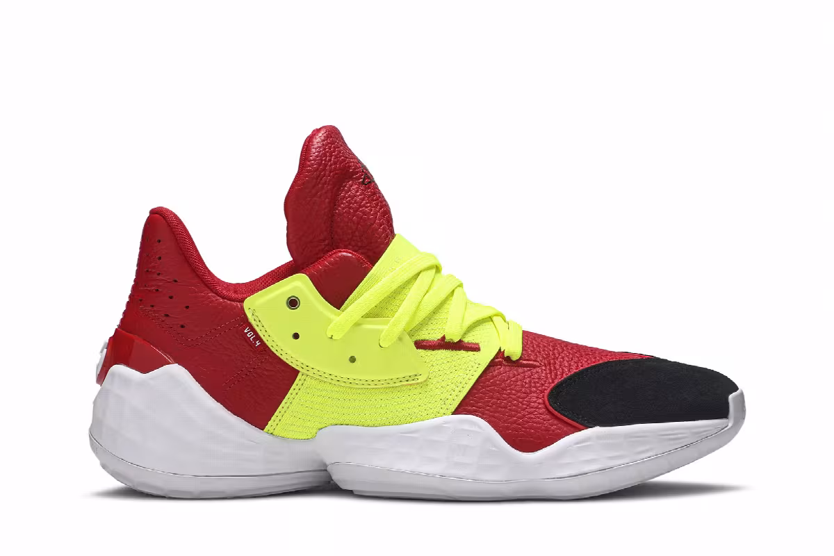 Adidas Harden Vol. 4 DP Red Solar Yellow, view 2