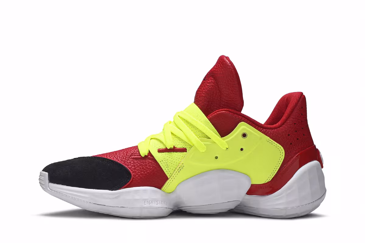Adidas Harden Vol. 4 DP Red Solar Yellow, view 4