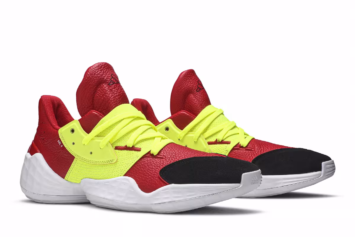 Adidas Harden Vol. 4 DP Red Solar Yellow, view 9