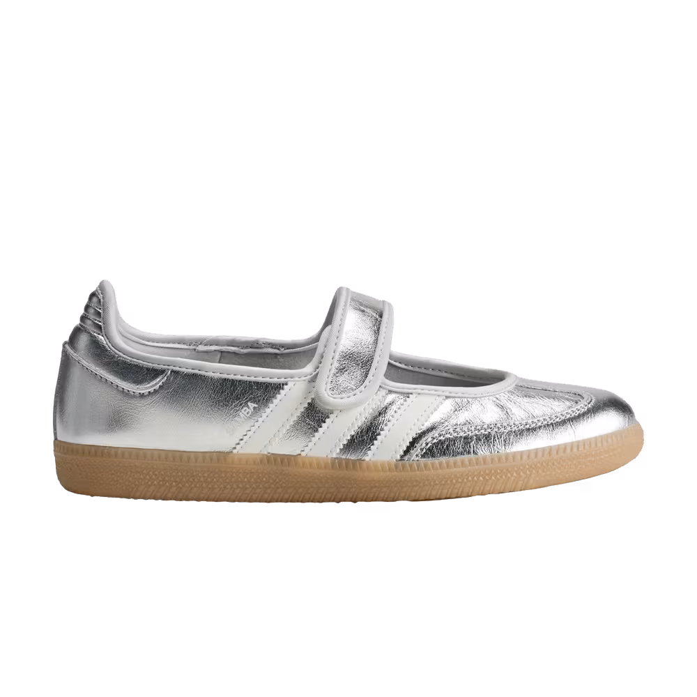 adidas Women's Samba Jane Silver Metallic Off White