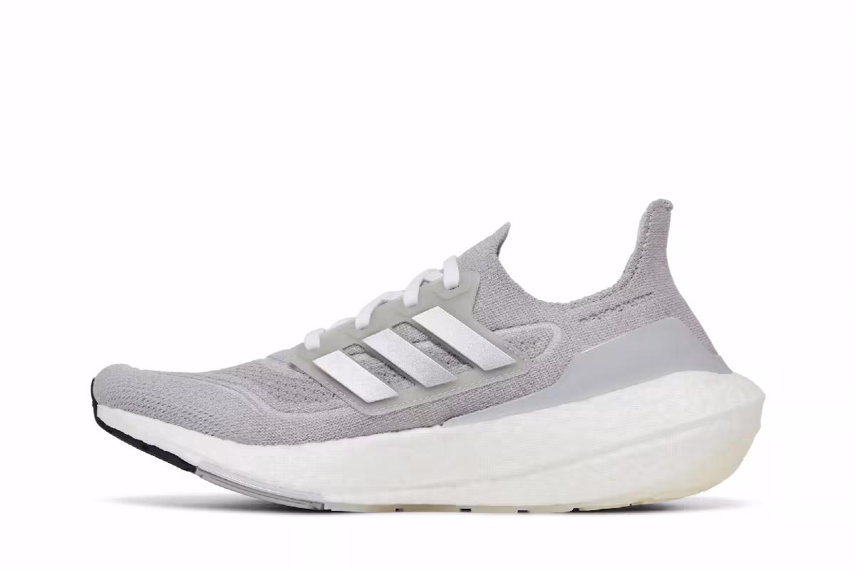 adidas Women's UltraBoost 21 Grey Silver Metallic, view 4