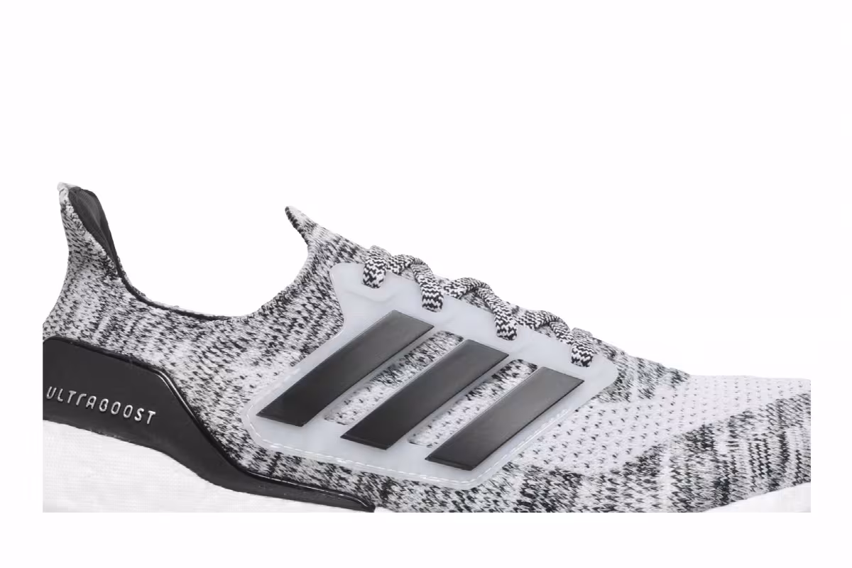 adidas UltraBoost 21 White Black, view 3