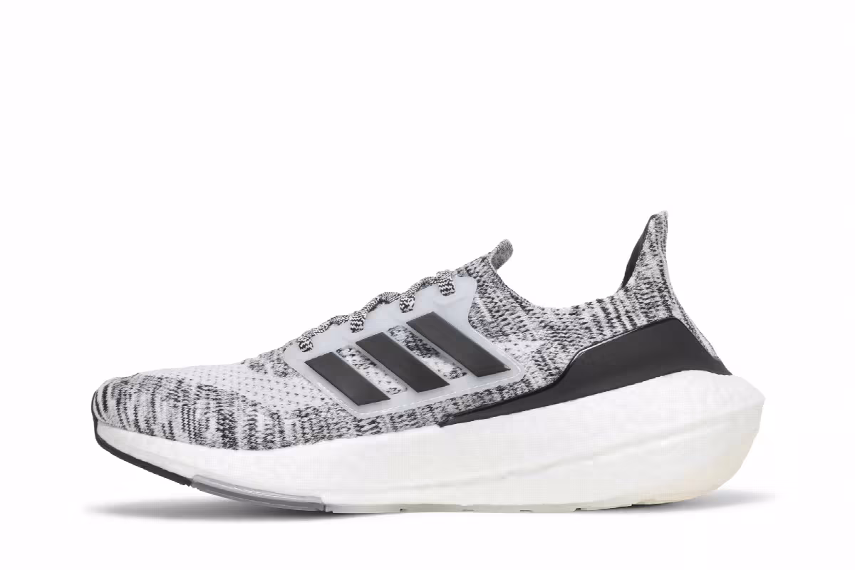 adidas UltraBoost 21 White Black, view 4