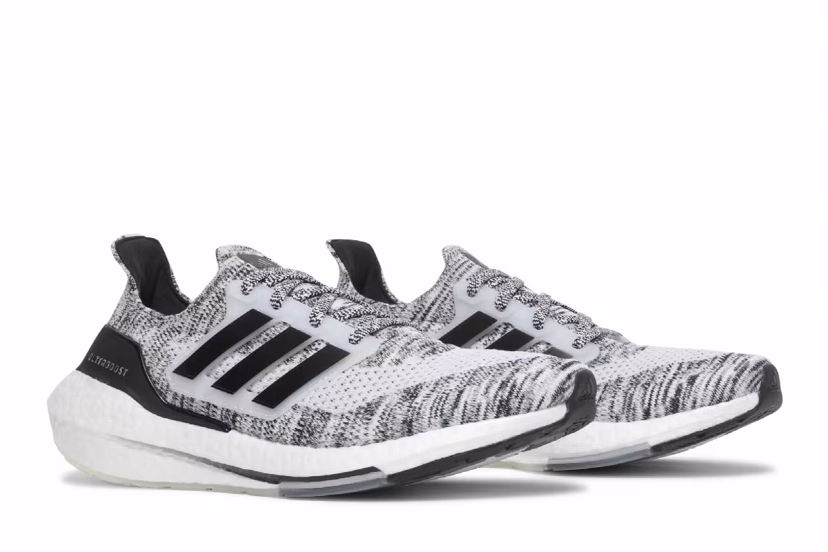 adidas UltraBoost 21 White Black, view 9