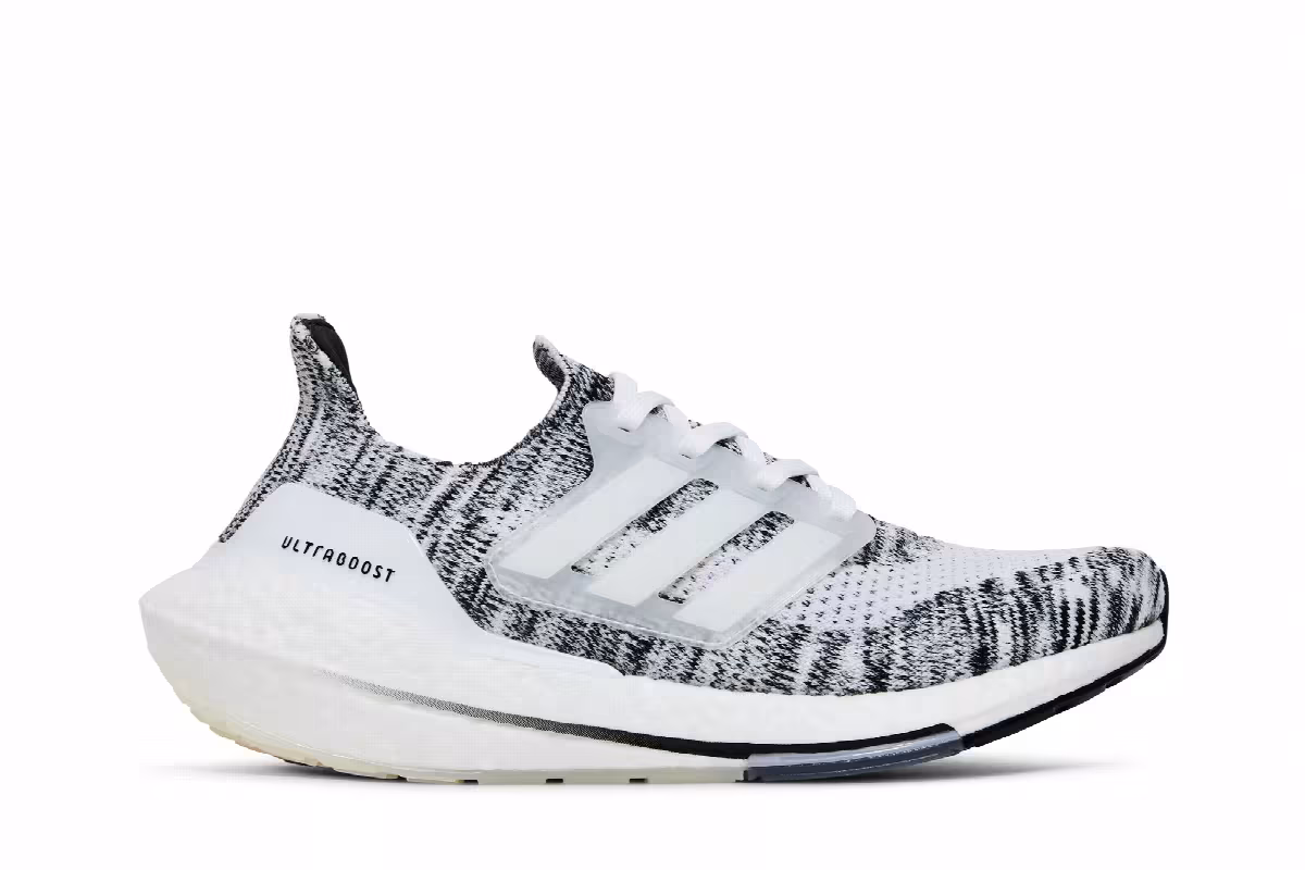 Adidas Women's UltraBoost 21 White Black, view 2