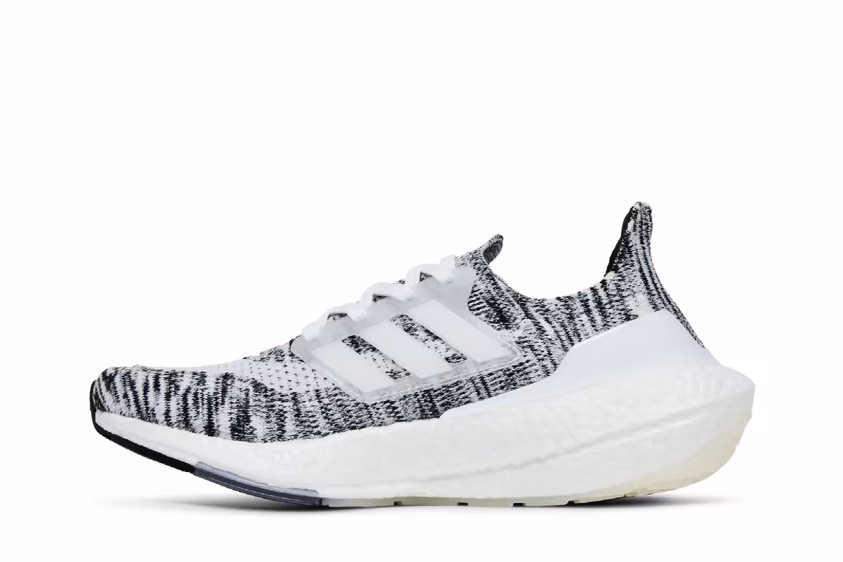 Adidas Women's UltraBoost 21 White Black, view 4
