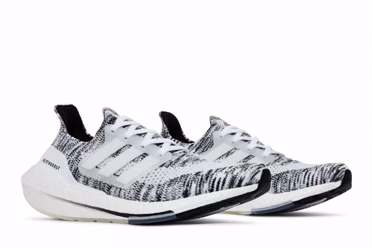 Adidas Women's UltraBoost 21 White Black, view 9