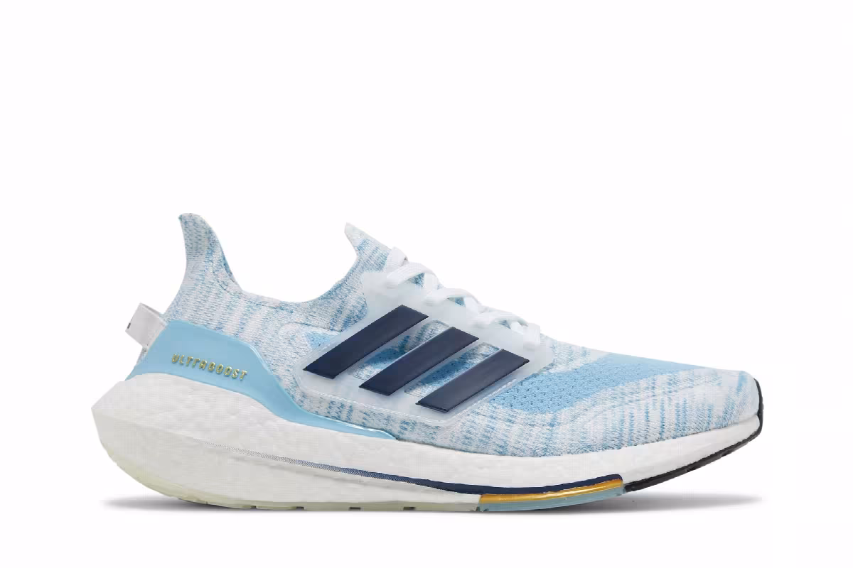 Adidas UltraBoost 21 White Clear Blue, view 2