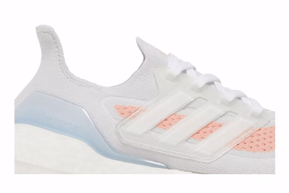 adidas Women's UltraBoost 21 White Glow Pink, view 3