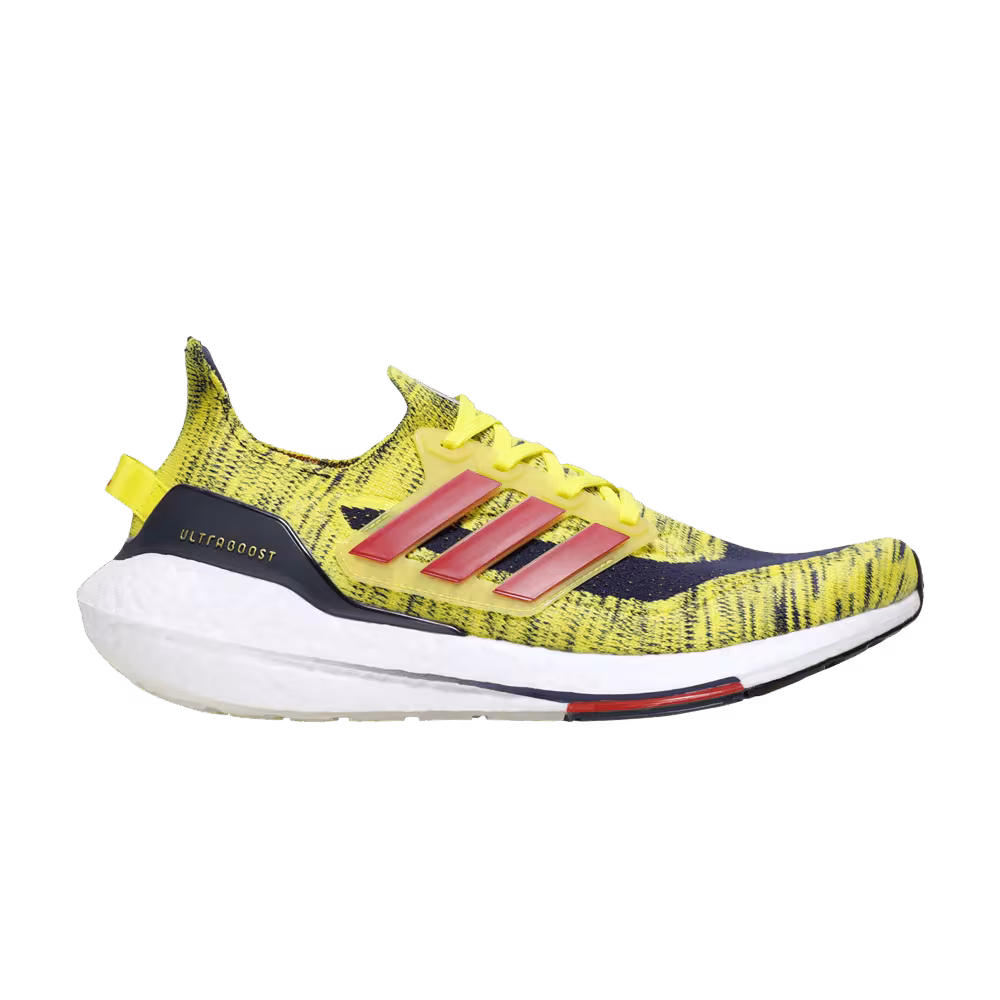 Adidas UltraBoost 21 Bright Yellow Navy