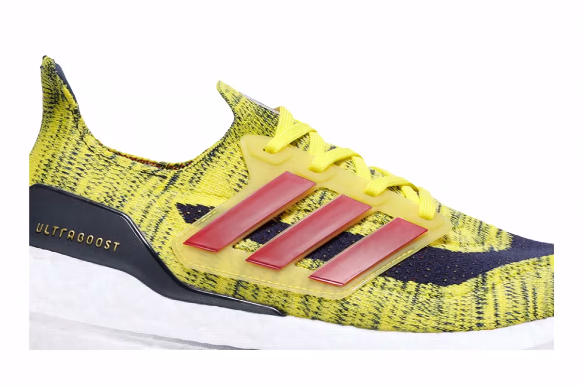 Adidas UltraBoost 21 Bright Yellow Navy, view 3
