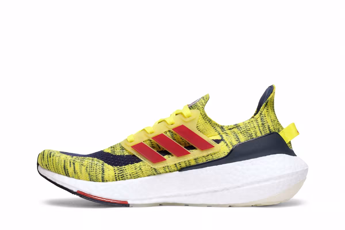 Adidas UltraBoost 21 Bright Yellow Navy, view 4