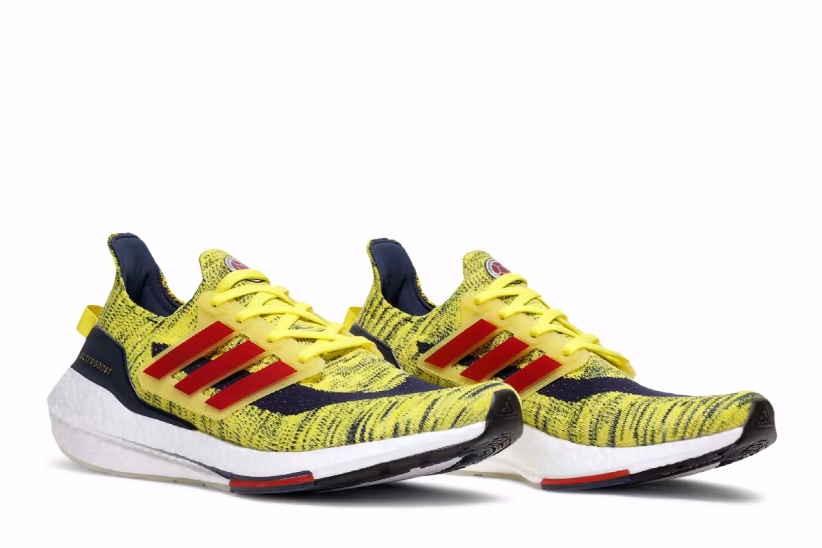 Adidas UltraBoost 21 Bright Yellow Navy, view 9