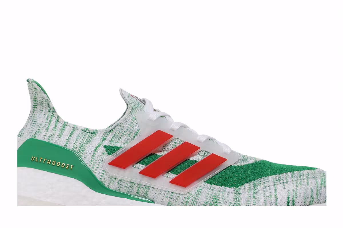 Adidas UltraBoost 21 White Green, view 3