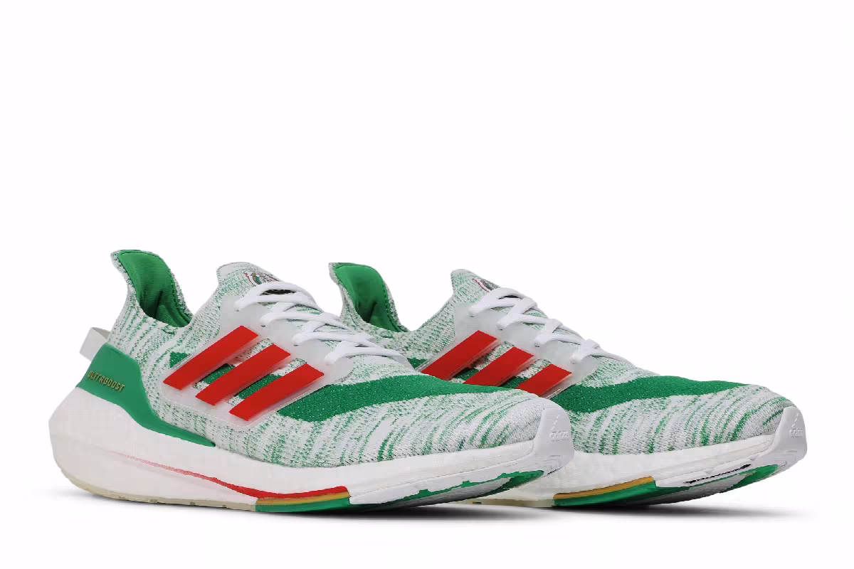 Adidas UltraBoost 21 White Green, view 9