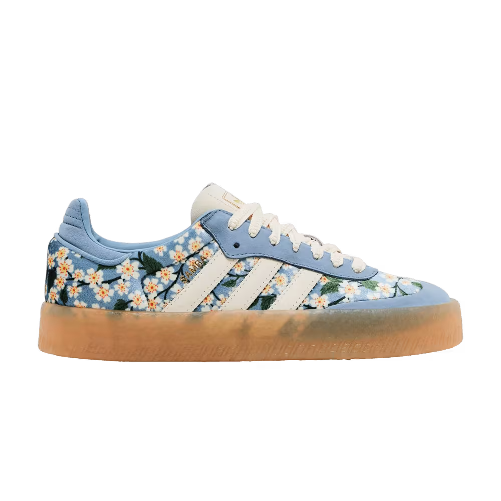 Liberty London x adidas Women's Sambae Blue Cream White