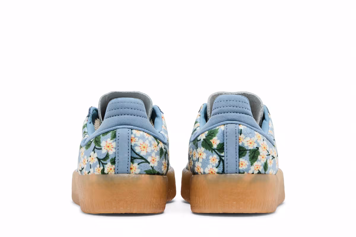 Liberty London x adidas Women's Sambae Blue Cream White, view 7
