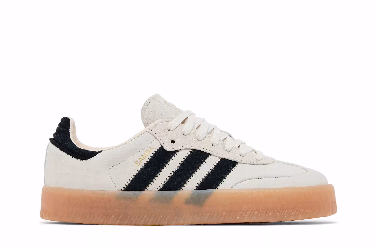 adidas Women's Sambae Wonder White Black Gum, view 2