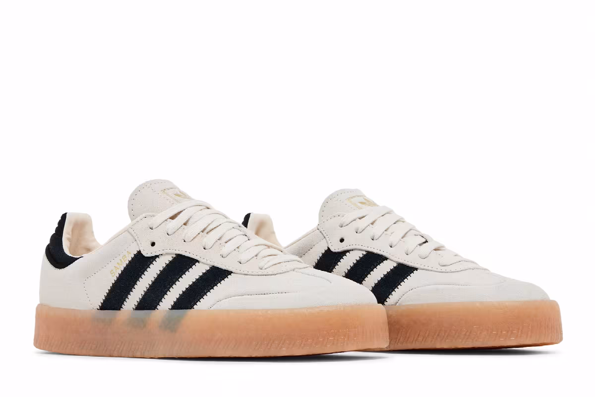 adidas Women's Sambae Wonder White Black Gum, view 9