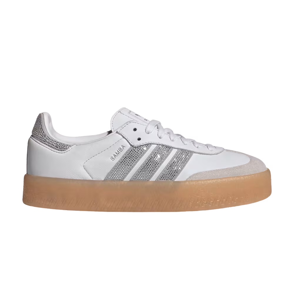 adidas Women's Sambae W Crystal White Silver Gum